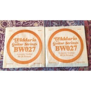 D'Addario BW027 Guitar Strings Set Of 2 Acoustic Guitar 80/20 Bronze